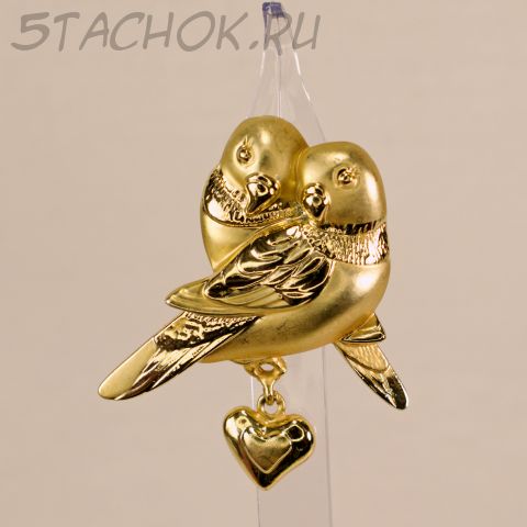 Брошь "Влюбленные птички" (AJC США)