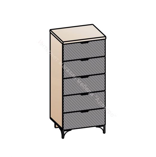 Комод "Шаде" КМ 2904 (Чёрный ясень/Санторини белый)