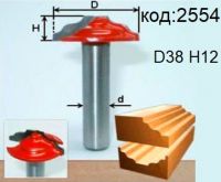 Фреза для фасадов МДФ гравировальная (D38 H12). Код: 2554.