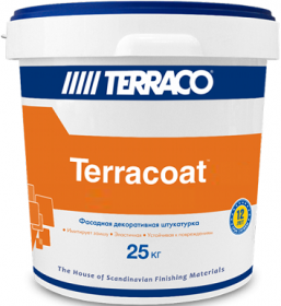 Декоративная Штукатурка Шагрень Terraco Terracoat Fine 25кг Мелкозернистая для Внутренних Работ / Террако Терракоат Интериор Файн