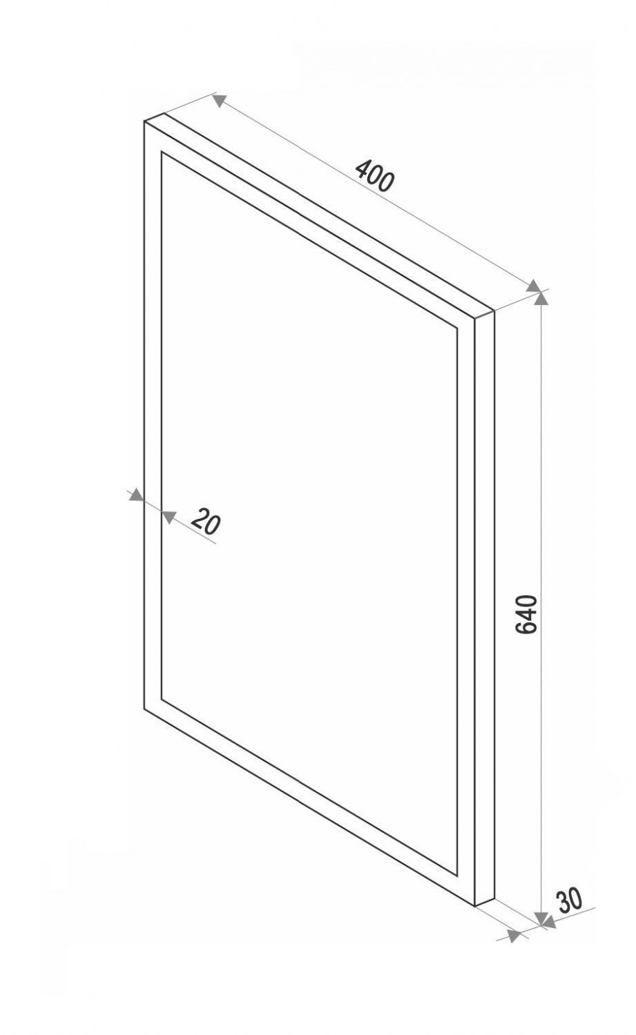 Зеркало с подсветкой в ванную ART&MAX FAMILY AM-Fam-400-640-DS-F схема 4