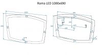 Зеркало для ванной с подсветкой ART&MAX ROMA AM-Rom схема 7