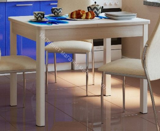 Стол не раздвижной Триумф  1000х700 мм опоры  хром/массив