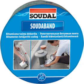 Лента Битумная Уплотнительная Soudal Soudaband Ш225мм х Д10м Гидроизоляция, Герметизация, Алюминий, Терракот, Коричневый, Графит  / Саудал