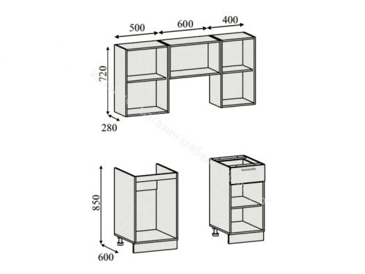 Кухонный гарнитур Риал Эко 1500 цветы