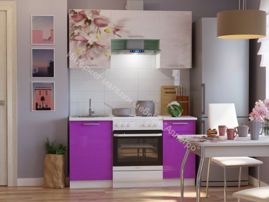 Кухонный гарнитур Риал Эко 1500 цветы