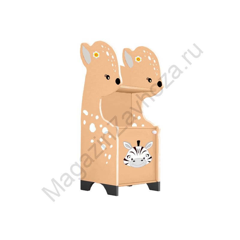 СТЕЛЛАЖНАЯ НАКЛОННАЯ СИСТЕМА ХРАНЕНИЯ 1 С ДЕКОРАЦИЕЙ (СЕРИЯ ОЛЕНЁНОК)