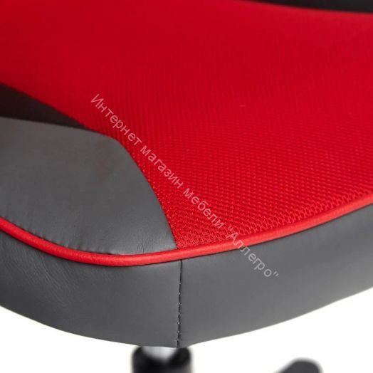 Кресло RACER GT new кож/зам/ткань, металлик/красный, 36/08