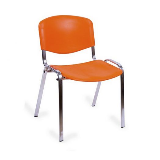 МИХП-3 Стул ИЗО ХРОМ (оранжевый пластик)