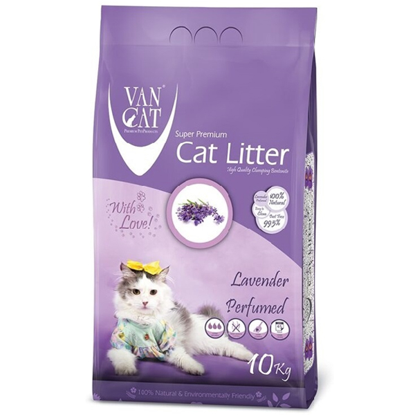 Комкующийся наполнитель Van Cat Lavander с ароматом лаванды