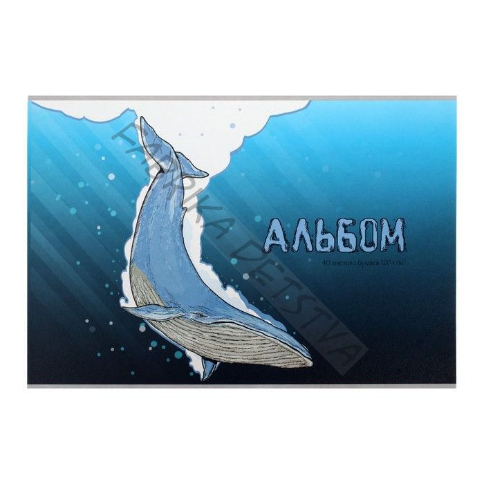 Альбом для рисования А4, 40 листов на клею "Кит", обложка мелованный картон, выборочный УФ-лак, блок 100 г/м2