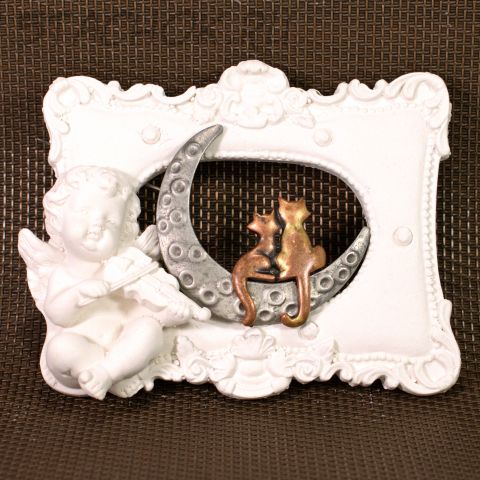 Брошь "Влюбленные котики" (США)