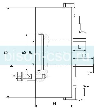 Патрон токарный 250мм Т535-250-8 Poreba Польша аналог Бизон 3535-250-8