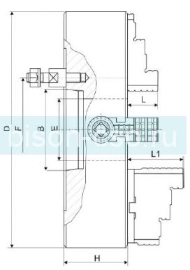 Патрон токарный 400мм Т336-400-11 Poreba Польша. Стальной корпус. Аналог Бизон 4334-400-11
