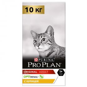 Сухой корм для кошек Pro Plan Adult с курицей 10кг