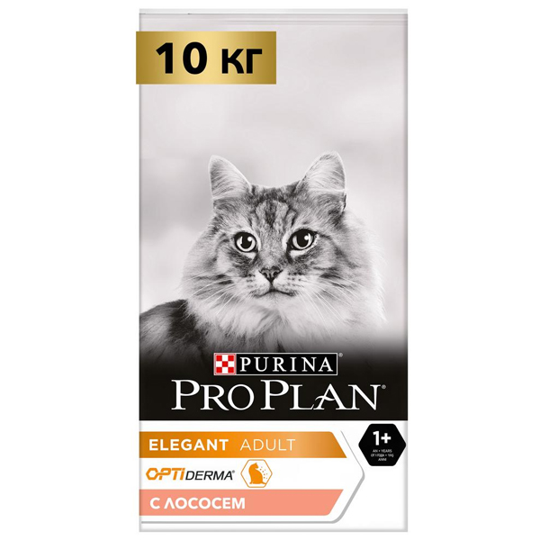 Корм сухой Pro Plan Optiderma Elegant для красоты шерсти и здоровья кожи с лососем 10кг