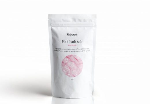 Marespa - Розовая гималайская соль для ванны (мелкий помол), 1 кг