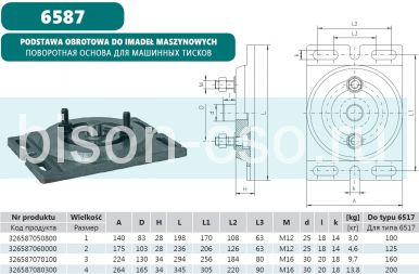 Поворотное основание  6587-1 для  тисков 6517-100 Поворотное основание  6587-1 для  тисков 6517-100