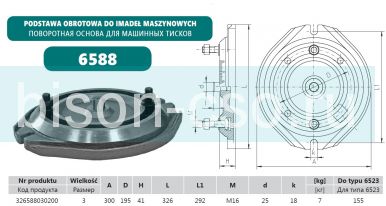 Поворотное основание 6588-3 для  тисков 6523-155L