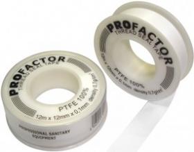 Лента фум 1/2" (12мм)*0.1мм*12м PROFACTOR (белая) (PF FE 532)