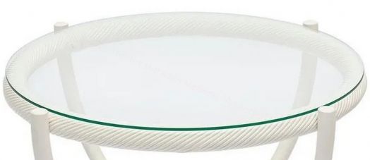 Столик кофейный Andrea ротанг, D60х50см, TCH White (белый)