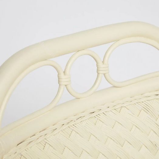 Комплект террасный ANDREA (стол кофейный со стеклом + 2 кресла + подушки) ротанг, TCH White (белый)