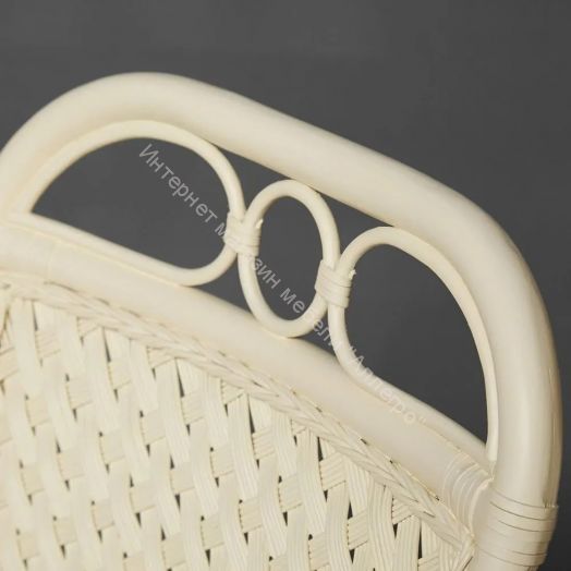 Комплект террасный ANDREA (стол кофейный со стеклом + 2 кресла + подушки) ротанг, TCH White (белый)