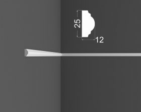 Молдинг МДФ Ликорн М1.25.12 Под Покраску В25хТ12хД2070 мм / DeArtio