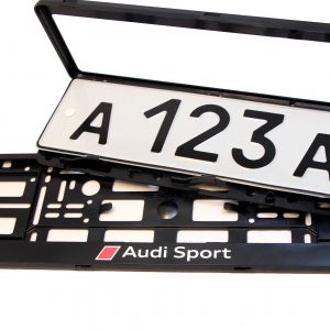 Рамки номера Audi Sport - черные белым
