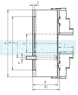 Патрон Bison-Bial токарный Польша  тип 3205-800 со сборными кулачками