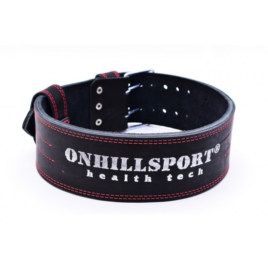 Пояс для пауэрлифтинга с пряжкой, 10 см, 2 слоя MEDIUM ONHILLSPORT