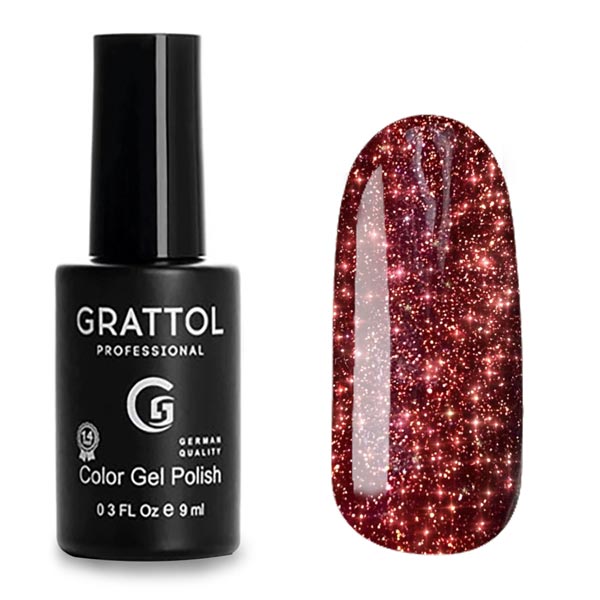 ГЕЛЬ-ЛАК СВЕТООТРАЖАЮЩИЙ GRATTOL COLOR GEL POLISH BRIGHT STAR 03, 9 МЛ