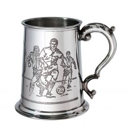 Кельтский Танкард - Футбол (объём. 1 пинта)  Football Scene 1 pint pewter Tankard