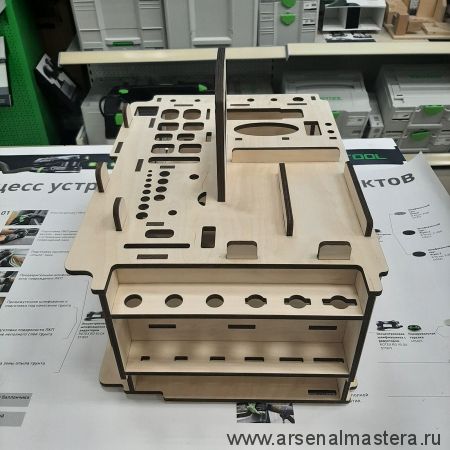 Вкладыш органайзер деревянный (подходит для систейнера Festool  SYS3 M 337) ArMa-18