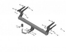 Фаркоп (ТСУ), Motodor, для а/м с бампером MTR Design