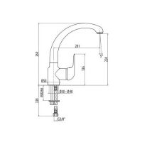 Смеситель для кухни Gattoni H2OMIX6000 60130 схема 2