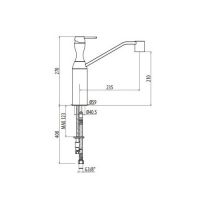 Смеситель для кухни Gattoni Zeta Bottle 7005 схема 2