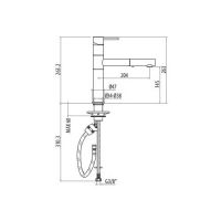 Смеситель для кухни с вытяжным изливом, 2 режима Gattoni Easy 0435 схема 2