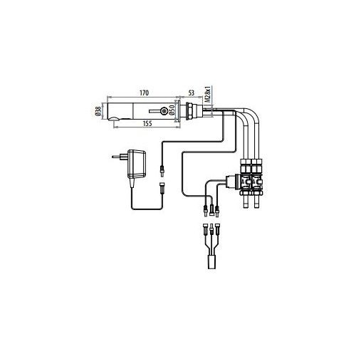 Смеситель для раковины сенсорный Gattoni Gatech GTK15005 схема 2