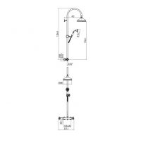 Душевая система с термостатическим смесителем, верхним и ручным душем Gattoni Samoa KIT/TS70 схема 2