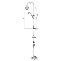 Душевая система с верхним и ручным душем Gattoni Timor 18078 схема 2