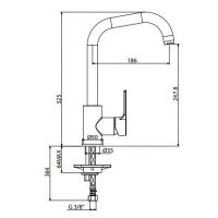 Смеситель для кухни Gattoni H2OMIX5000 50106 схема 2