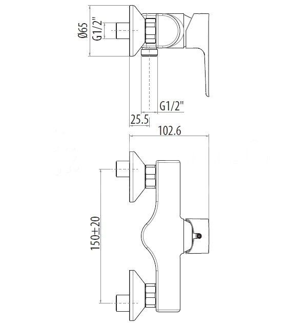 Смеситель для душа Gattoni H2OMIX3000 3025 ФОТО