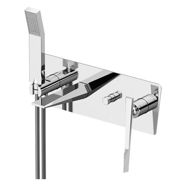 Изображение Смеситель для ванны встраиваемый с ручным душем Gattoni Fly 4605