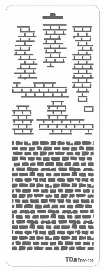 Трафарет для творчества, фоновый, двойной ФНВ-03 Кирпичная кладка