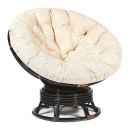 Кресло-качалка "PAPASAN" w 23/01 B / с подушкой / Antique brown (античный черно-коричневый), ткань Старт