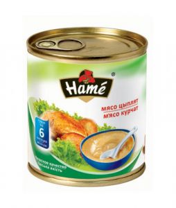 ДП Пюре HAME 100г Мясо цыплят с 6мес ж/б