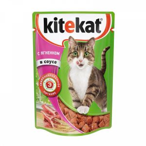 Корм для кошек KITEKAT 85г Пауч ягненок в соусе