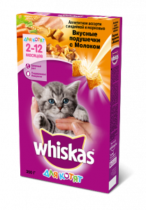 Корм д/котят WHISKAS 350г п/мол ин/мор