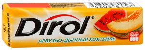 Жевательная резинка DIROL 13,6г Арбузно/дынный коктейль